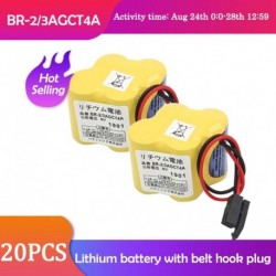 Névleges feszültség: 6V - 20pack HOT NEW BR-2 / 3AGCT4A 6 v elem PLC BR-2 / 3AGCT4A lítium-ion akkumulátor barna övhorgos