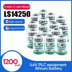 50db új SAFT LS14250 14250 1/2 AA 1 / 2AA 3.6V lítium elem PLC berendezésekhez CNC gépmérő riasztórendszer száraz elem