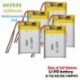 20PCS - 602535 3,7 V 600 mAh újratölthető lítium polimer Li-polimer akkumulátor MP3 MP4 autós DVR GPS játékokhoz