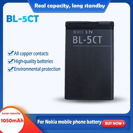 Névleges feszültség: 3,7 V - 3,7 V 1050mAh BL-5CT BL5CT újratölthető telefon akkumulátor Nokia 3720 5220 5220XM 6303i