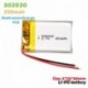 2db - 502030 3,7 V 250 mAh Li-ion lítium polimer újratölthető akkumulátor MP3 MP4 bluetooth headset hangszóró kamerához