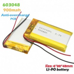 1 DB - 603048 3,7 V 900 mAh lítium-polimer Li-Po újratölthető akkumulátor MP3 MP4 MP5 PDA LED PSP könnyű drón