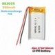 1 DB - 1 / 2db 3.7V 500mAh 802035 polimer lítium akkumulátor MP3 MP4 MP5 Bluetooth headset figyelő kaputelefonhoz Li-polimer