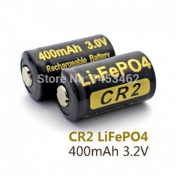 2db! Soshine 3V 400mAh CR2 újratölthető akkumulátor LiFePO4 CR 2 akkumulátor LED-es elemlámpa fényszóróhoz