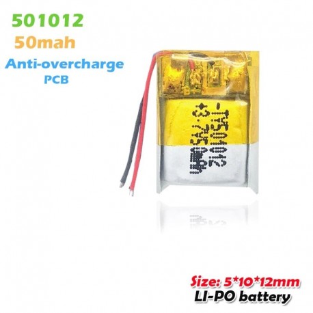 4db - 501012 3,7 V 50 mAh lítium polimer újratölthető elemek MP3 MP4 MP5 GPS játékhoz bluetooth fejhallgató hangszóró