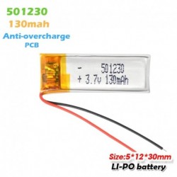 2db - 501230 051230 3,7 V 130 mAh lítium polimer újratölthető akkumulátor Mp3 Mp4 DVC DIY GPS bluetooth headset intelligens
