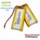 1 DB - 3.7v 600mAh 602244 újratölthető Li-polimer akkumulátor mp3 mp4 mp5 DVD MID PDA GPS Bluetooth hangszóró szelfi botok