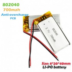 2db - 802040 3.7v 700MAH lítium polimer újratölthető akkumulátorok NYÁK-val MP3 MP4 GPS BT fejhallgató író toll