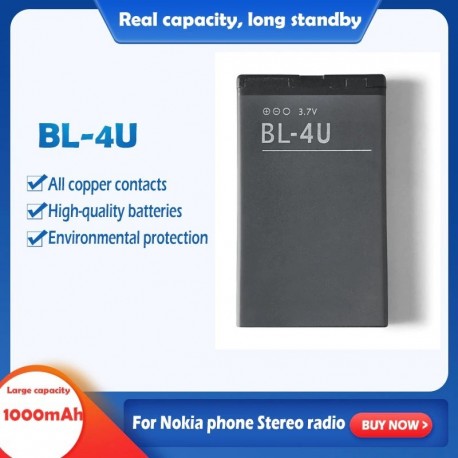 Névleges feszültség: 3,7 V - BL-4U BL4U BL 4U újratölthető lítium-ion akkumulátor Nokia E75 5730 C5-03 C5-06 5250 530
