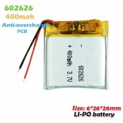 1 DB - 602626 602525 3,7V 600mAH lítium polimer újratölthető akkumulátor MP4 GPS játékokhoz intelligens óra Vezetési