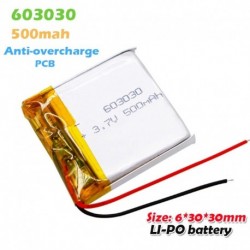 4db - 603030 3,7 V 500 mAh lítium polimer újratölthető akkumulátor NYÁK-val MP3 MP4 MP5 GPS játék Bluetooth fejhallgató