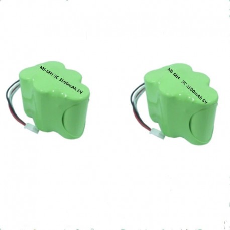 2db 6v SC 3500MAH ni-mh NiMH SC 6v akkumulátor csomag Dibea porszívó géphez 720 730 760 CEN530 CEN630 TBD71 stb.