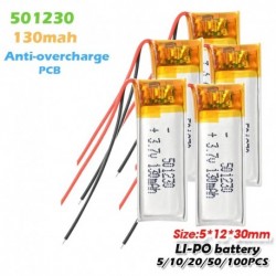 5db - 501230 051230 3,7 V 130 mAh lítium polimer újratölthető akkumulátor Mp3 Mp4 DVC DIY GPS bluetooth headset intelligens