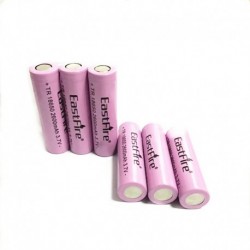 Valódi kapacitás! 6PCS Bettery 18650 újratölthető akkumulátor 3.7v 2600MAH kapacitású újratölthető Li-ion