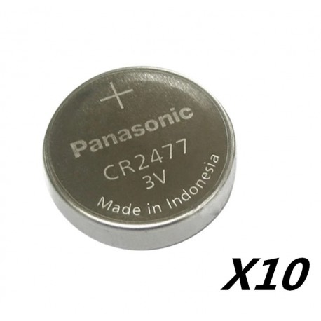 10db / tétel Új valódi Panasonic CR2477 3V CR 2477 nagyteljesítményű, magas hőmérsékletnek ellenálló gomb érmeelem