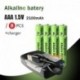 8PCS 2100mah alkáli újratölthető akkumulátor AAA 1.5V 2100mah   4 bővítőhelyes intelligens alkáli akkumulátor töltő