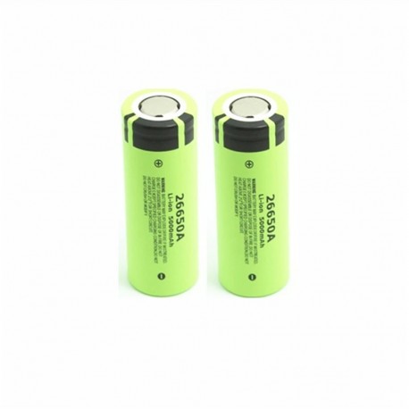 2db / tétel 100 -ban eredeti új akkumulátor Panasonic 26650A 3,7 V 5000mAh nagy kapacitású 26650 Li-ion újratölthető