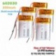 20PCS - 602030 3,7 V 300 mAh lítium polimer újratölthető akkumulátor MP4 Bluetooth hangszóróhoz Tachográf Smart Watch