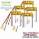 5db - 702025 072025 3,7 V 220 mAh újratölthető Li-polimer akkumulátor mp3 MP4 MP5 bluetooth hangszóró videó vezeték