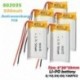 10 DB - 1 / 2db 3.7V 500mAh 802035 polimer lítium akkumulátor MP3 MP4 MP5 Bluetooth headset figyelő kaputelefonhoz Li-polimer