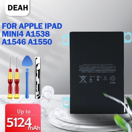 5124mAh táblagép-akkumulátor Apple iPad Mini Mi Ni 4 A1538 A1546 A1550   eszközökhöz