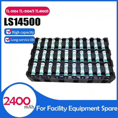 100PCS Original Saft LS14500 LS 14500 ER14505 3.6V 2400mAh AA lítium elem a PLC berendezésekhez Tartalék mérő Száraz elem