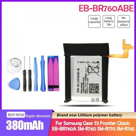 380mAh EB-BR760ABE Samsung Gear S3 Frontier Classic készülékhez EB-BR760A SM-R760 SM-R770 SM-R765 csere intelligens óra