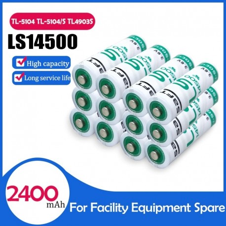 50db eredeti Saft LS14500 LS 14500 ER14505 3,6V 2400mAh AA lítium akkumulátor a PLC berendezéshez Tartalékóra Szárazelem