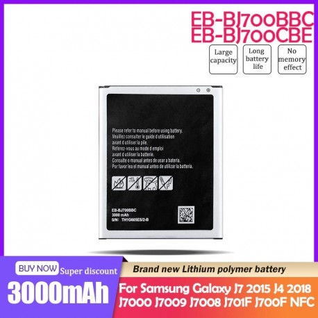 3000mAh EB-BJ700BBC EB-BJ700CBE csere telefon akkumulátor Samsung GALAXY J7 Neo 2015 J7009 J7000 J7008 J700F SM-J700f
