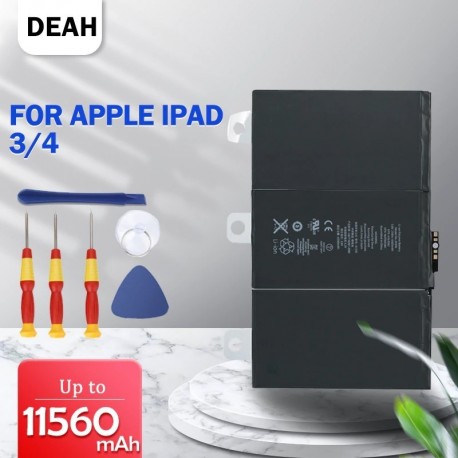 11560mAh táblagép-akkumulátor iPad 3-hoz 4 csereelem A1403 A1416 A1430 A1433 A1459 A1460 iPad3 iPad4 Bateria   Tools