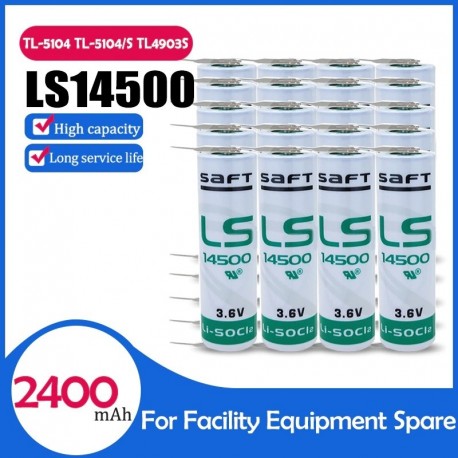 20db eredeti SAFT LS14500 3.6V 2400MAH AA lítium akkumulátor PLC ipari automatizálási berendezésekhez CNC-gép forrasztó