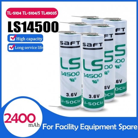 6 db eredeti SAFT LS14500 ER14505M 3,6 V 2400MAH AA lítium akkumulátor PLC ipari automatizálási berendezésekhez CNC gép