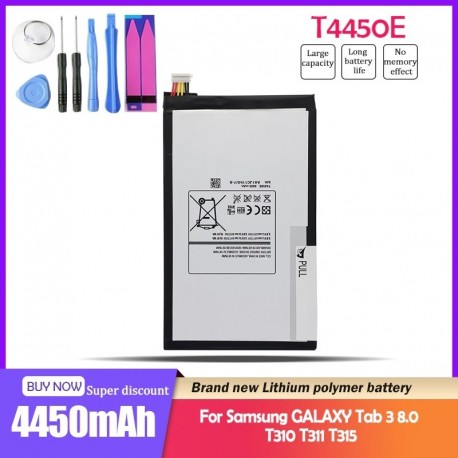 4450mAh T4450E tablet-akkumulátor Samsung GALAXY Tab 3 8.0 T310 T311 T315 SM-T311 SM-T315 T3110 E0288 E0396   eszközök
