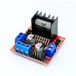 1db új Dual H Bridge DC léptető motoros vezérlőpanel modul L298N az Arduino intelligens autórobothoz
