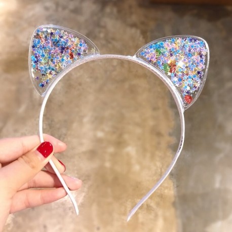 03 - 1db aranyos gyerekek macska fül fejpánt gyerek hajszalagok rajzfilm gyermekek hercegnő haj kiegészítők Scrunchie