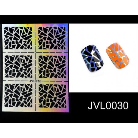 Matricás sablon körömhöz - műkörömhöz - 030 - JVL030 verzió