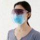 01 - Átlátszó arcvédő porálló teljes arcvédő szemüveg felnőtteknek kültéri munkavégzéshez Megelőzi a nyál