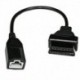 Fekete - Új Hot Sell OBD 2 kábel a Honda 3 tűs OBD1 adapterhez OBD2 OBDII a Honda 3 tűs és 16 tűs csatlakozóval
