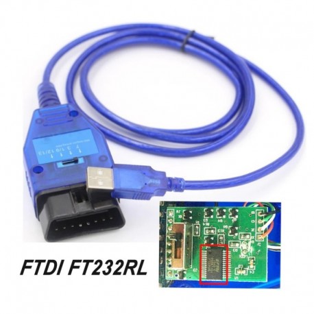FT232RQ CHIP - FTDI FT232RL / FT232RQ Chip Auto Car Obd2 diagnosztikai kábel VAG számára Fiat KKL USB interfészhez Autó Ecu