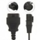 Új OBD adapter IVECO 30Pin - 16Pin női teherautó OBD2 kábel OBDii csatlakozó IVECO 30 tűs OBD2 16 tűs