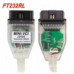 A legújabb V15.00.000 verziójú MINI VCI interfész TOYOTA TIS Techstream mini-vci FT232RL Chip J2534 OBDII OBD2 diagnosztikai