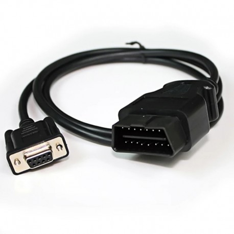 OBD 2 kábel 16 tűs DB9 női soros port RS232 adapter csatlakozó autó kábel 1.13 méteres 16PIN - DB9 soros RS232 OBD2