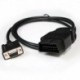 OBD 2 kábel 16 tűs DB9 női soros port RS232 adapter csatlakozó autó kábel 1.13 méteres 16PIN - DB9 soros RS232 OBD2