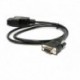 OBD 2 kábel 16 tűs DB9 női soros port RS232 adapter csatlakozó autó kábel 1.13 méteres 16PIN - DB9 soros RS232 OBD2