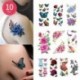 10 DB - 10db Vízálló ideiglenes tetováló matrica Virág Rózsa Flash tetoválások Body Art kar mellkas hamis ujjú