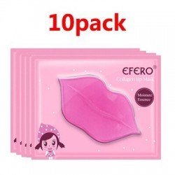 10Pack - Kollagén ajakmaszk tapasz öregedésgátló ránctalanító alátét ajkak dúsabb maszkok hámlasztás tartós