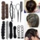 2db stílus R - Fánk zsemle készítő DIY női hajkiegészítők Zsinór stílusú hajtűk Barrettes Twist hajcsipeszek