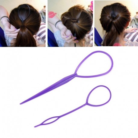 2db - DIY Hajkiegészítők Varázsfánk konty készítő Zsinór formázó hajtűk Barrettes Twist hajcsipeszek Frizura fonás