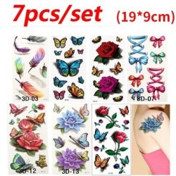 stílus 25-7db - Vízálló ideiglenes tetováló matricák Flash tetoválások Body Art virágtetoválásokhoz