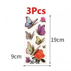 stílusú H 3db - 3db ideiglenes tetováló matricák lányoknak